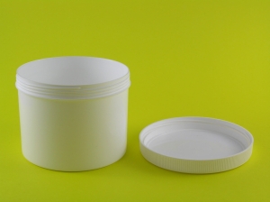 Słoik plastikowy 500 g/600 ml z zakrętką i przekładką