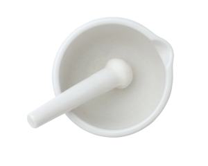 Moździerz porcelanowy z tłuczkiem fi 130 mm