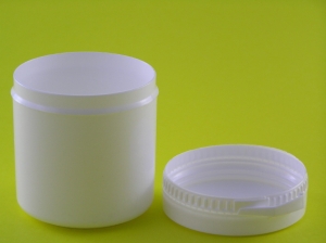 Słoik plastikowy 100ml/75g z wieczkiem zamykającym oraz pierścieniem gwarancyjnym 
