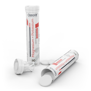 OstroVit Magnez + Potas 20 tabletek musujących grejpfrutowy