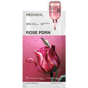 MEDIHEAL Rose PDRN Essential Mask Healthly Glow Zwężająca Pory Maska w Płachcie z Ekstraktem z Róży Damasceńskiej 24 ml