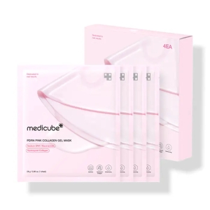 MEDICUBE PDRN Pink Collagen Gel Mask Kolagenowa maska do twarzy ZESTAW 4 sztuki